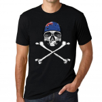Graafiline meeste T-s&auml;rk &ndash; Skull and Cross Bones Austraalia jube s&auml;rk XS must