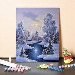Maalimine numbrite j&auml;rgi Kodukaunistus Dekompressioon K&auml;sitsi maalitud DIY Digitaalne &otilde;limaal L&otilde;uendimaal 40x50cm no frame