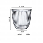 1 tk triibuline kohvitass P&otilde;lemisvastane tee kohviklaasist tass j&auml;&auml;mahla tass joogitass viski veini viina &otilde;lleklaas baaripeoks 280ml