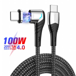 FONKEN 5A 100w Dual Type-c Kiirlaadimise Kiirlaadimiskaabel C-C Andmeedastus Huawei Kiirlaadimisega Tahvelarvuti Telefoni Laadimiskaabel must
