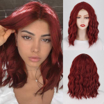 MISSQUEEN Short Bob Curly Parukad S&uuml;nteetiline l&uuml;hike veinipunane parukas &otilde;lgadeni ulatuvad juuksed naistele Keskosa kuumakindel parukas 15inches