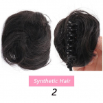 LUPU s&uuml;nteetiline juuksekummik k&uuml;&uuml;nis Chignon Kr&otilde;mpsuvad juuksepaelad PonyTail Chignon Naistele Juuksepikendused K&otilde;rge temperatuuriga kiud 1PC