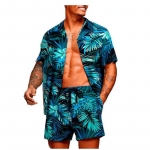 Uus meeste suvine suures suuruses s&auml;rgi komplekt Kaheosaline &uuml;likond Andhome riided pidžaamad mugavad lahtised lihtsad rannas&auml;rgi komplektid Yasheng 5XL sinine