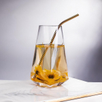 1 tk 505 ml akr&uuml;&uuml;ltrummel Korduvkasutatav klaasn&otilde;u teemandikujuline klaasist tass k&otilde;rge boorsilikaatklaasist plahvatuskindel piimamahla tass joogin&otilde;ud