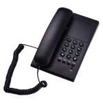 Must juhtmega lauatelefon lauatelefoni telefoni seinale kinnitatav telefonitugi Helina/telefoni vastuv&otilde;tt must