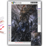 5D isetegemise m&auml;ng Dark Souls Ristpistes Rhinestones Teemantjoonistus Tikand Mosaiik Kodukaunistus Full Round 20X30CM
