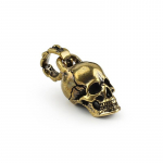 Messingist vasest Skull Punk v&otilde;tmehoidjad ripatsidega v&otilde;tmehoidja amuletid v&otilde;tmehoidja skelett DIY v&auml;litarvikud kollane