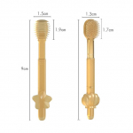 2-osaline v&auml;ikelaste hambaharjakomplekt Pehmest silikoonist kaitsev libisemisvastane hambahooldusvahend 0,5 mm piimahammastele Puhastage karbiga beebi seashell+star