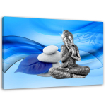 L&otilde;uendiprint Buddha kivi sinisel taustal 60x40 sinine