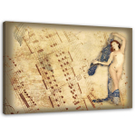 L&otilde;uenditr&uuml;kk Nude Paintings Woman Retro 60x40 beež
