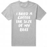 ZIMOXUANi suvine naiste kirjaga s&auml;rk  I Need A Coffee Size of My Butt  O-kaelusega l&uuml;hikeste varrukatega puuvillane vabaaja T-s&auml;rk S valge