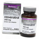 Jaapani Knotweed juure ekstrakt ja resveratrool, resveratrool 250, Bluebonnet Nutrition 30 k&ouml;&ouml;giviljakapslit (70393015) 30vcaps