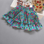 Beebit&uuml;drukute volangidega koogiseelikud suveks Armsad beebide printsessi seelikud Lastele pallikleidi seelik T&uuml;drukutele puuvillased tr&uuml;kiseelikud 120 sinine