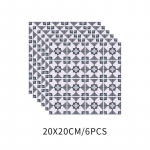 Hallide lilledega plaatide kleebis K&ouml;&ouml;k Backsplash &Otilde;likindel vannituba Veekindel Kodukaunistused Seinakleebised Peel Stick Art Seinapilt 20*20cm*6Pcs