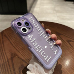 Lilla N&auml;htamatu Bracket l&auml;bipaistev telefoni&uuml;mbris iPhone 14 13 11 12 Pro Max 14 Plus pehme l&auml;bipaistva p&otilde;rutuskindla kaitseraua tagakaas For iPhone 13