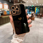 Pehme galvaniseeritud Love Heart telefoni&uuml;mbris iPhone'ile 14 13 11 12 Pro Max Xs Max Xr 14 Plus p&otilde;rutuskindel luksuslik kattega kaitseraua kate For iPhone 14Plus