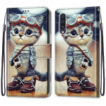 Flip Case Etui jaoks Samsung Galaxy A50 A30s A50s A 50 Magnetic Wallet Nahast &uuml;mbris Armas kassi koera telefoni kate kaitseraud Carcasa Girl for Samsung A50