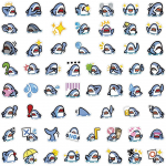 60 tk Uued kleebised Armsad kleebised S&uuml;learvuti mobiiltelefoni kleebised