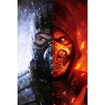 Kaasaegsed v&otilde;rgum&auml;ngud Mortal Kombat l&otilde;uendi maalimine plakatid ja pildid Seinakujundus elutoa kodukaunistamiseks 70X100cm Unframed