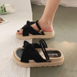 New Style Fairy Style Daami suvised sussid paksu platvormiga lamedad sandaalid liblikas&otilde;lmidega suvised pl&auml;tud sandaalid naiste kingad 35