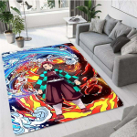 Demon Slayer Pattern P&otilde;randamatt Uksematt Vannitoa Libisemisvastane Vaip Kodumajapidamises Veeimav Vaip Tr&uuml;kitud P&otilde;randamatt Vaip 40cm x 60cm