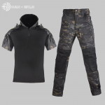 Hanye+Dragon Armor Training Camo+Konnakost&uuml;&uuml;m Konna&uuml;likond L&uuml;hikeste varrukatega Konna&uuml;likond Camo L must