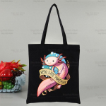 Axolotl armas multikas Harajuku l&otilde;uend naiste Ulzzang must suure mahutavusega vabaaja mood loomade kawaii &otilde;lakotid 24*26cm