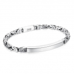 S925 Tai h&otilde;bedane vintage kootud hiphopi rahuprinteri k&auml;ev&otilde;ru Luksuslik Sense k&auml;ev&otilde;ru peened ehted kingitused meestele ja naistele 20cm