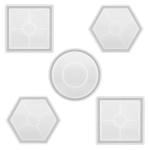 Coaster l&auml;bipaistev vorm, kuusnurkne ruudukujuline &uuml;mmargune epoksiidikomplekt