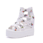 K&otilde;rge kontsaga sandaalid naiste suvised uue stiiliga platvormiga &otilde;&otilde;nsad kalasuu sandaalid 42 valge