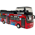 1:32 Scale Cast Sightseeing Tour Buss Toy Back Vehicles, Mini Double Decker Tourist Open Top buss Mudelauto tulede ja muusikaga 1/32-18x7.5x4.5cm