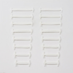 NR.8 16tk silikoonist kingapaelad, lipsuta kingapaelad elastsed paelad tossud lastele t&auml;iskasvanutele m&otilde;eldud kummist kingapael &Uuml;ks suurus sobib k&otilde;igile kingadele 16Pcs valge