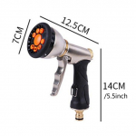 Aiavooliku otsik Tugev metallist vooliku pihustusotsik 9 Reguleeritavad mustrid Kodumajapidamises kasutatavad kastmis- ja harjamisvihmutid