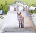3D Fox Pattern kodu voodipesu komplekt Magamistoa tekikate padjap&uuml;&uuml;r Eriti suur t&auml;issuuruses voodipesukomplekt Kodukaunistus AU Single 140x210cm