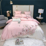 kemila Luxury 4 tk kvaliteetsest puuvillasest voodipesukomplekt, tahke tekikott, 1 tekikott + 1 lame lina + 2 padjap&uuml;&uuml;ri kuninganna kuningannaga 200x230 4pcs