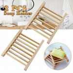 2 tk naturaalsest puidust bambusest seebialus Vannitoa du&scaron;&scaron;i &auml;ravoolu hoiurest