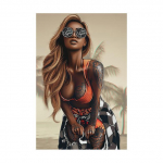 Abstraktsed seksikas t&auml;toveeringuga naise l&otilde;uendikunsti plakatid ja prindid Graffiti popkunst T&uuml;drukute l&otilde;uendimaalingud T&auml;navakunstipildid koju 20x30cm