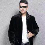 Talvine tippklassi soe meeste jope imitatsiooniga naaritsa karusnahast mantel meeste karusnahast pluss samet paksust naaritsast vabaaja meeste riided parkmantel L must