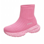 Elastsed sokid kingad Naiste saapad 2023. aasta s&uuml;gis Flyknit k&otilde;rged kingad Moodsad sokid, naine 40 roosa