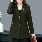 Ema s&uuml;gismantel Uus mood l&uuml;hike bleiser jakk Keskealised eakad temperamendiga naiste &uuml;likonnamantel Kvaliteetsed &uuml;likonnatopid 5XL XXXXXL