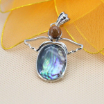 34*38mm Inglitiivad Abalone Naturaalne Abalone Merekarbid Merekarpide ripatsid &Uuml;mmargused Liivakivi Etniline Kaelakee Kingitused Ehted Valmistamine Disain