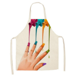 Uus linane v&auml;rviline k&uuml;&uuml;nelakk Kosmeetika Teema Prindi K&ouml;&ouml;kp&otilde;lled Unisex &otilde;htus&ouml;&ouml;gipidu Cooking Bib Naljakas puhastusp&otilde;ll juuksur 47x38cm