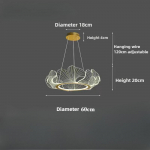 Elutoa l&uuml;htri valgustus Moodne akr&uuml;&uuml;list h&otilde;lmikpuu rippvalgusti LED-l&uuml;hter s&ouml;&ouml;gitoa valgustusseadme jaoks Diameter 60cm