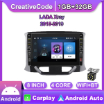 8-tolline 2-din Android-autostereo raadio LADA Xray 2015-2019 jaoks koos nupunupuga GPS-navigatsiooniga Carplay multimeediumivideopleier 2+32 GB 1+32GB gray