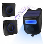 P&auml;ikeseenergia sisses&otilde;idutee alarm 984 jalga pikamaa juhtmevaba s&otilde;idutee alarm IP60 ilmastikukindel infrapuna 1 Sensor and 2 Receiver EU Plug must