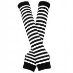 Punk-gooti roki pikkade k&auml;te soojendaja s&otilde;rmedeta kindad must/valge