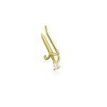 ANDYWEN 925 Sterling Silver Gold Crush Tsirkoon k&otilde;rvar&otilde;ngas Love Stud Earring Climber Women peened ehted 2023 Crystal Slim Ehted M