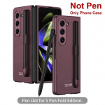 GKK originaal&uuml;mbris Samsung Galaxy Z Fold 5 5G &uuml;mbrisele, koputusevastane &uuml;li&otilde;huke pliiatsipesa matt plastikust k&otilde;va kaitsekate Samsung Z Fold 5 hall