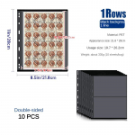 Tavaline 9-auguline kahepoolne musta taustaga fotoalbum suure mahuga margikogumiseks ja paberraha kogumiseks