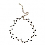 Wave Chain Black Beads Charm Choker Party L&uuml;hike Kaelakee Naiste Ehted